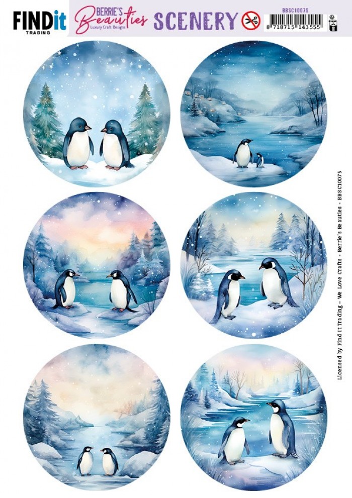 Stanzbogen Scenery - Berries Beauties - Penguins - Round