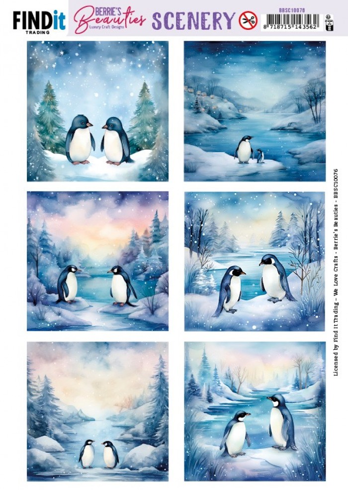 Stanzbogen Scenery - Berries Beauties - Penguins - Square