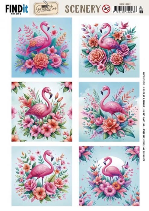 Stanzbogen Scenery - Berries Beauties Flamingo - Square