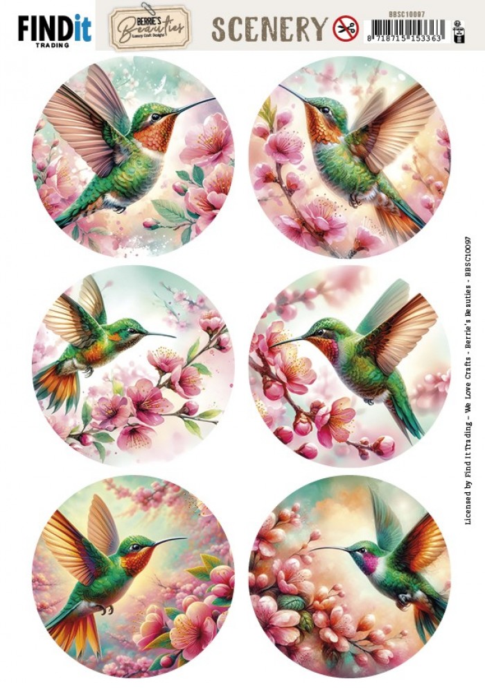 Stanzbogen Scenery - Berries Beauties Hummingbirds - Round
