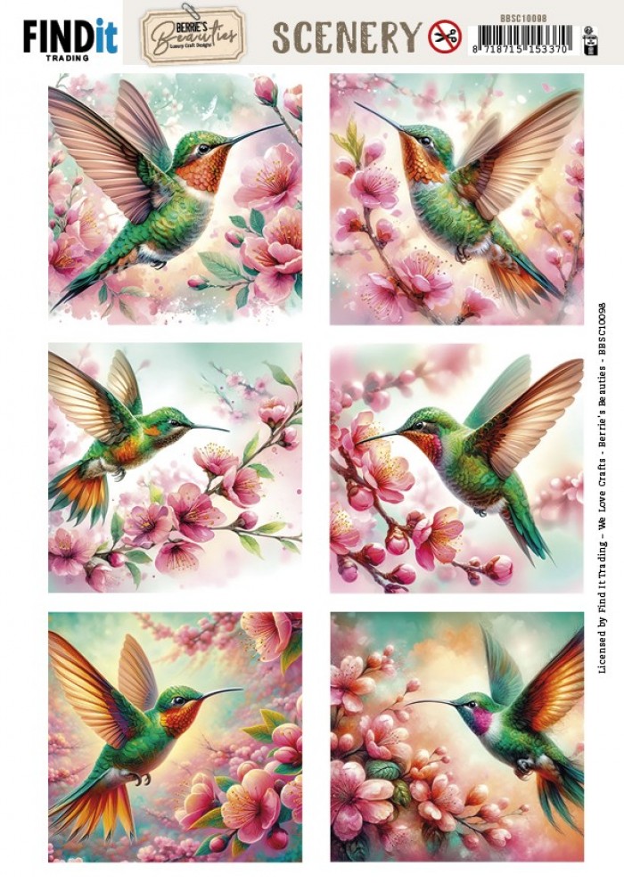Stanzbogen Scenery - Berries Beauties Hummingbirds - Square