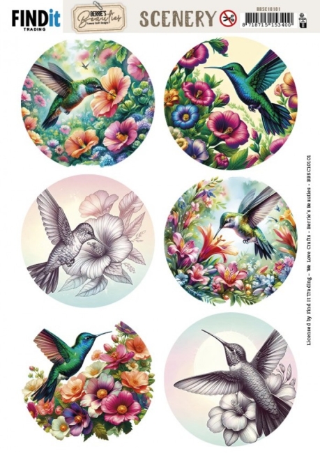 Stanzbogen Scenery - Berries Beauties Hummingbirds - Round