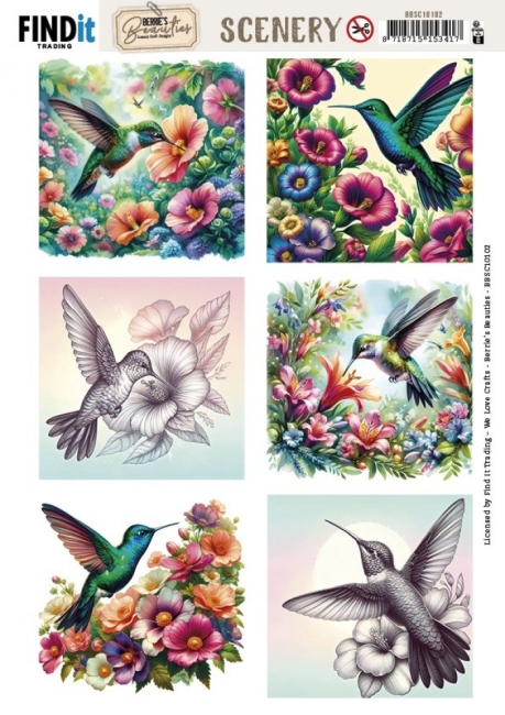 Stanzbogen Scenery - Berries Beauties Hummingbirds - Square