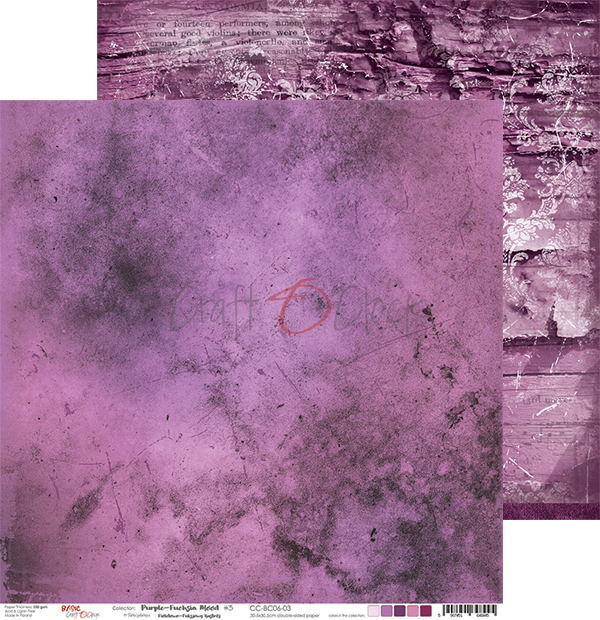 Craft O Clock Papier 24 Blatt 15x15cm - Purple/Fuchsia Mood