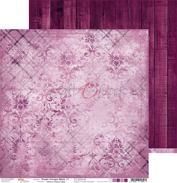 Craft O Clock Papier 24 Blatt 15x15cm - Purple/Fuchsia Mood