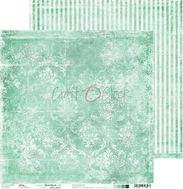 Craft O Clock Papier 24 Blatt 15x15cm - Mint Mood