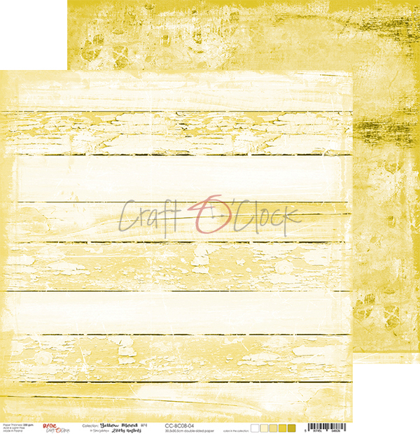 Craft O Clock Papier 24 Blatt 15x15cm - Yellow Mood