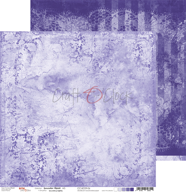 Craft O Clock Papier 24 Blatt 15x15cm - Lavender Mood