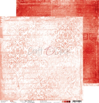 Craft O Clock Papier 24 Bogen 15x15cm - Red Mood