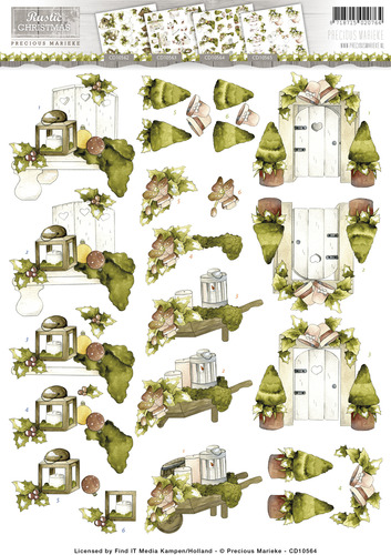 3D Sheet Precious Marieke Christmas Garden CD10564