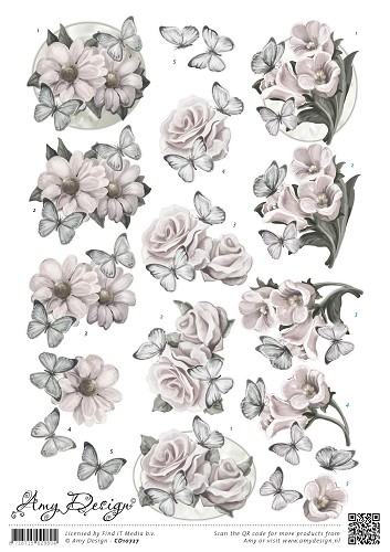 3D Sheet Amy Design - Condolence Flowers CD10727