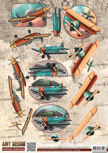 3D Sheet Amy Design - Vintage Vehicles - Planes CD10847