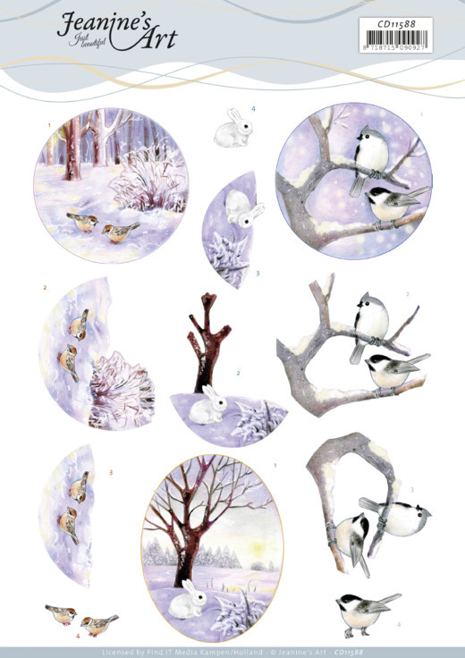 3D Sheet Jeanines's Art - Winter Landscapes CD11588