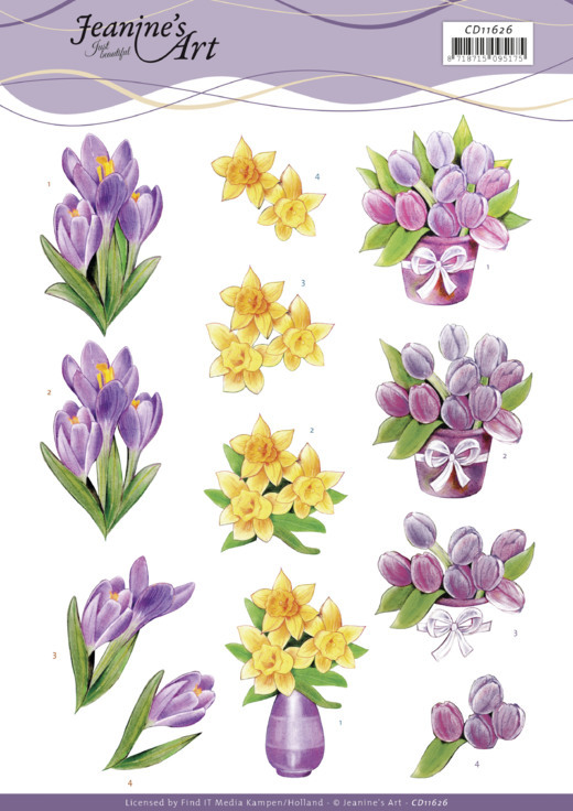 3D Sheet - Jeanine's Art - Tulips CD11626