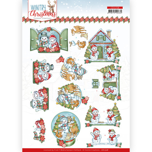 3D Sheet Yvonne Creations - Christmas Home CD11708