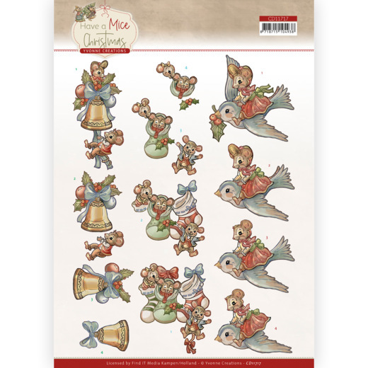 3D Sheet Yvonne Creations - Christmas Socks CD11717