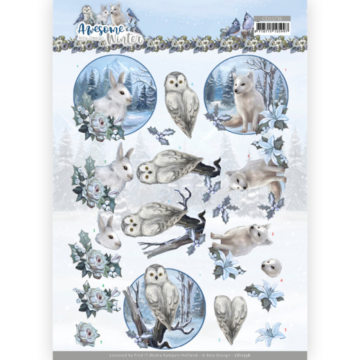 3D Sheet Amy Design - Winter Animals CD11736
