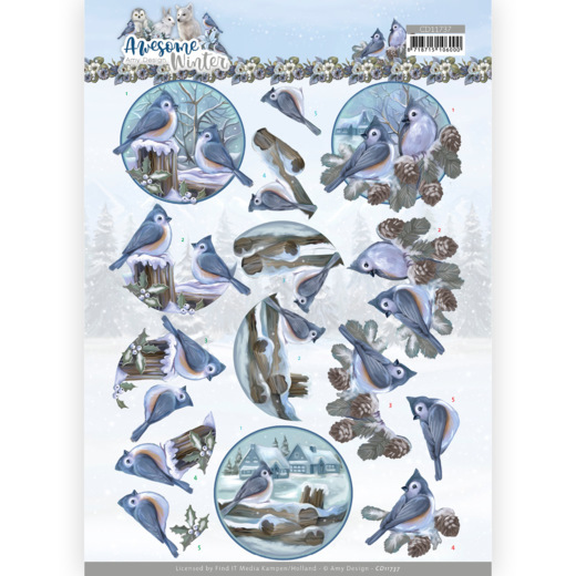 3D Sheet Amy Design - Winter Birds CD11737
