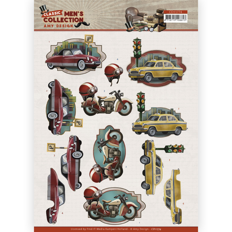 3D Sheet Amy Design - Men's Collection Cars CD11774