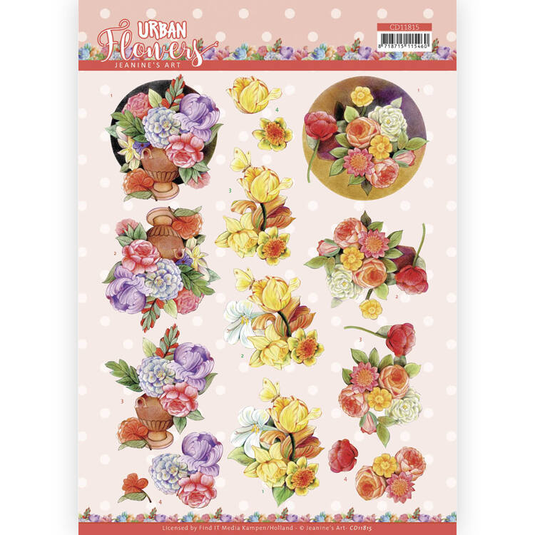 3D Sheet Jeanine's Art - Floral Composition CD11815