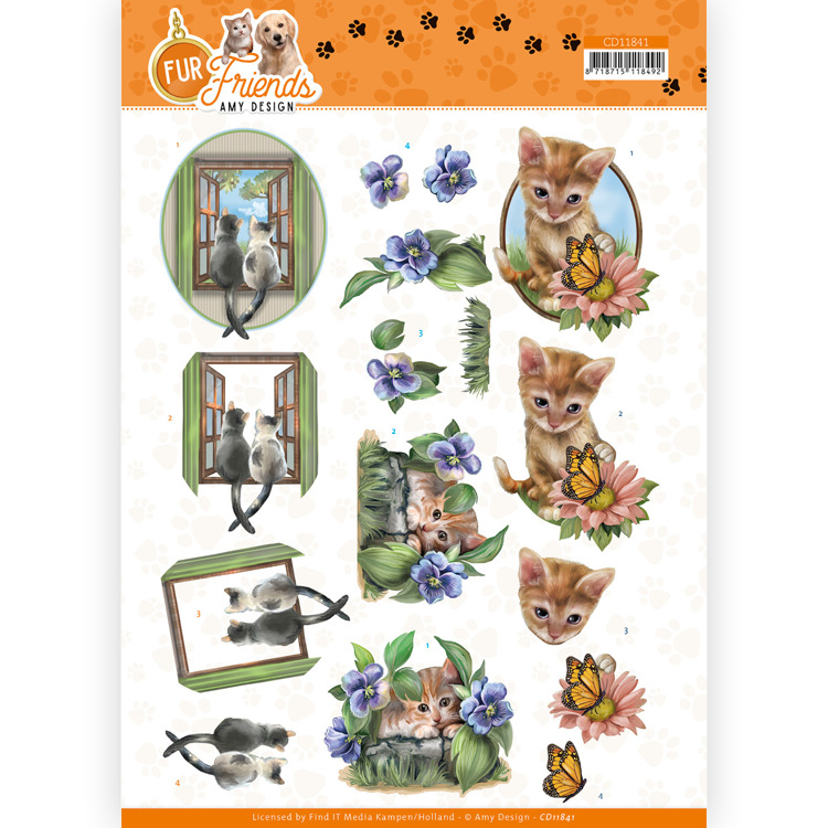 3D Bogen Amy Design - Cats at Window CD11841