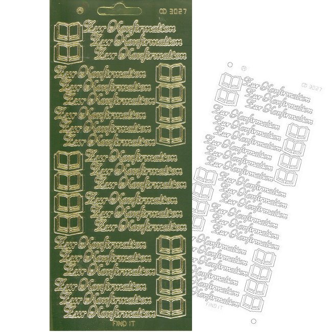 Sticker CD3027G - Zur Konfirmation Platinum - Gold