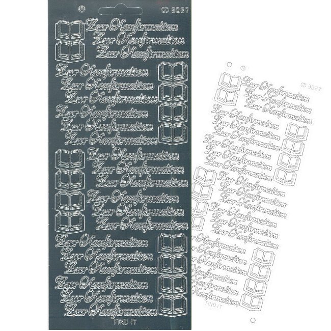 Sticker CD3027Z - Zur Konfirmation Platinum - Silber