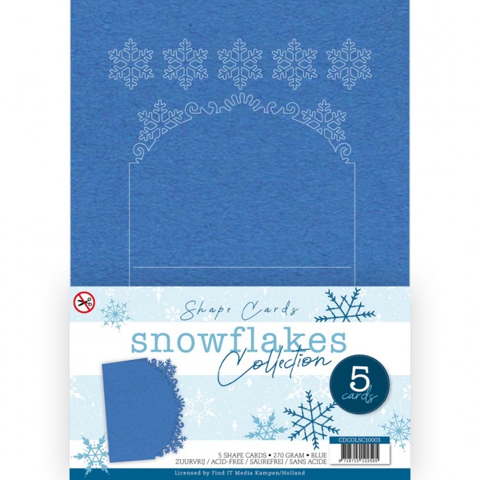 Snowflake Collection - Shape Card Blue