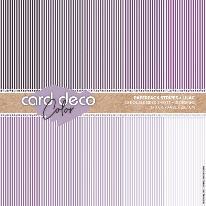 Color Paperpack Streifen Lilac A4 (Nur auf Vorbestellung)