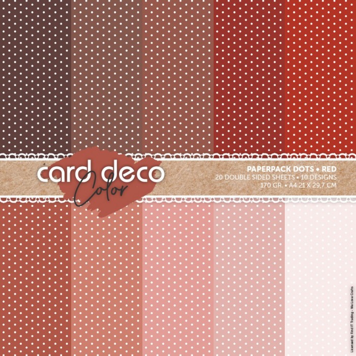 Color Paperpack - Gepunktet - Red A4 (Nur auf Vorbestellung)