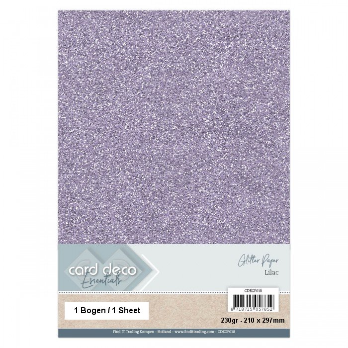 A4 Glitter Papier - Lilac - 1 Bogen