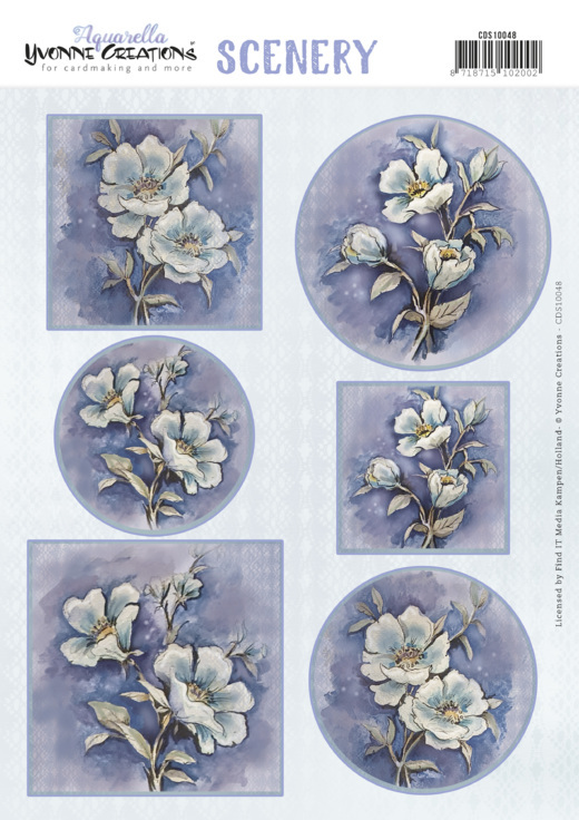 Stanzbogen Scenery - Yvonne Creations - Blue Flowers