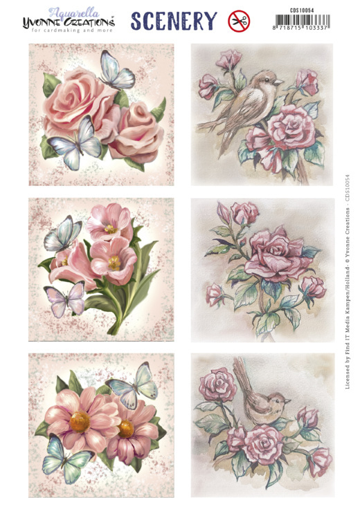 Pushout Scenery - Yvonne Creations - Roses Square CDS10054