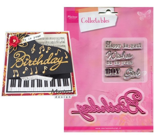 MD Collectables Birthday Schablone + Stempel COL1349