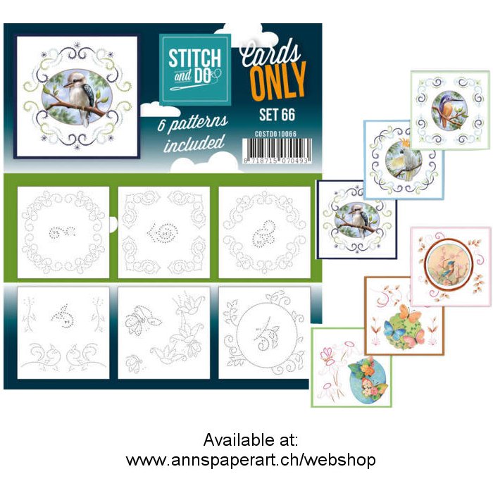 Cards only Stitch 66 - 6 vorgeprickelt Auflegekarten