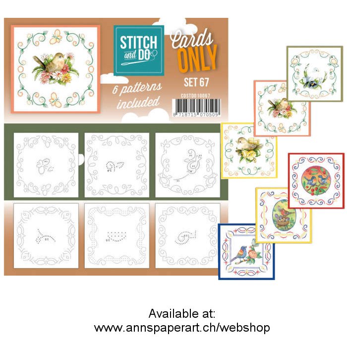 Cards only Stitch 67 - 6 vorgeprickelt Auflegekarten