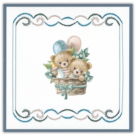 Cards only Stitch 114 - 6 Prepricked cardlayers