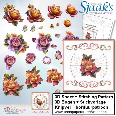 Sjaak's Stickvorlage CO-2017-011 & 3D Bogen APA3D014
