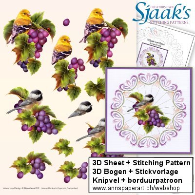 Sjaak's Stickvorlage CO-2017-012 & 3D Bogen 3DCE13012