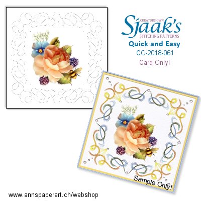 Sjaak's Stitching pattern CO-2018-061 Quick and Easy CARD ONLY - Click Image to Close