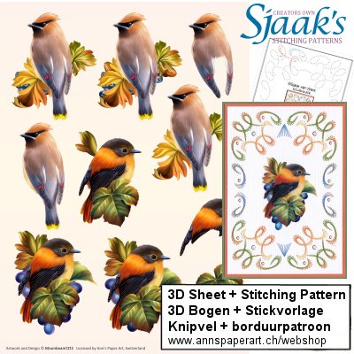 Sjaak's Stickvorlage CO-2018-078 & 3D Bogen 3DCE13023