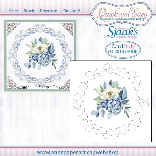 Sjaak's Stitching pattern CO-2018-091 Quick&Easy Card ONLY No. 1