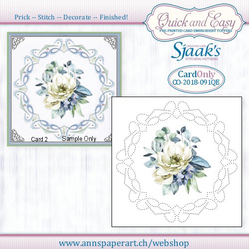 Sjaak's Stitching pattern CO-2018-091 Quick&Easy Card ONLY No. 2 - Click Image to Close