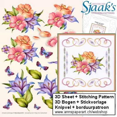 Sjaak's Stickvorlage CO-2019-099 & 3D Bogen 3DCE13014