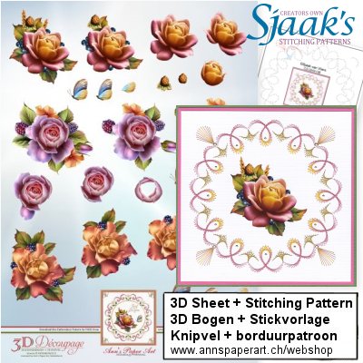 Sjaak's Stickvorlage CO-2019-108 & 3D Bogen APA3D014