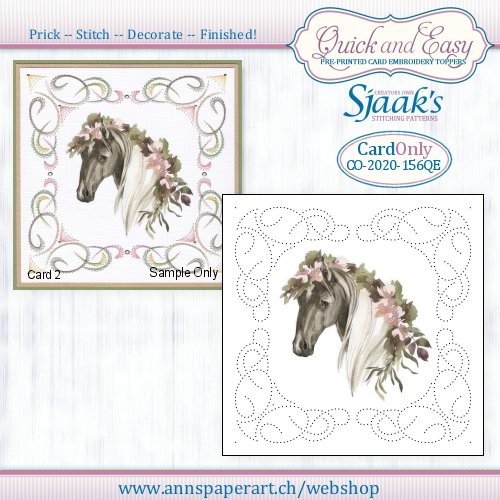 Sjaak's Stitching pattern CO-2020-156 Quick&Easy Card ONLY No. 2 - Click Image to Close