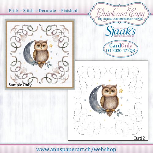 Sjaak's Stitching pattern CO-2020-172 Quick&Easy Card ONLY No. 2