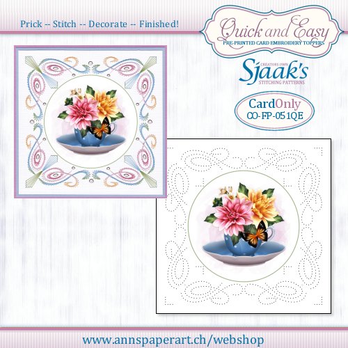 Sjaak's Stitching pattern CO-FP-051 Quick&Easy Card ONLY No. 1