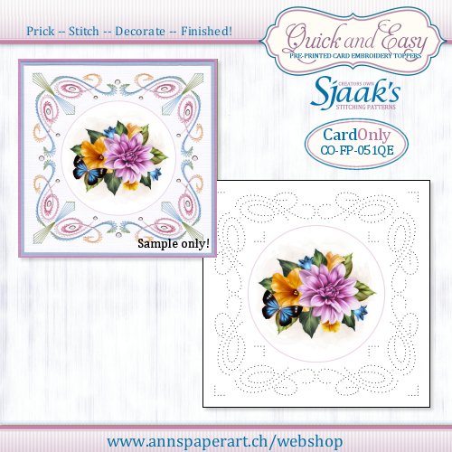Sjaak's Stitching pattern CO-FP-051 Quick&Easy Card ONLY No. 2