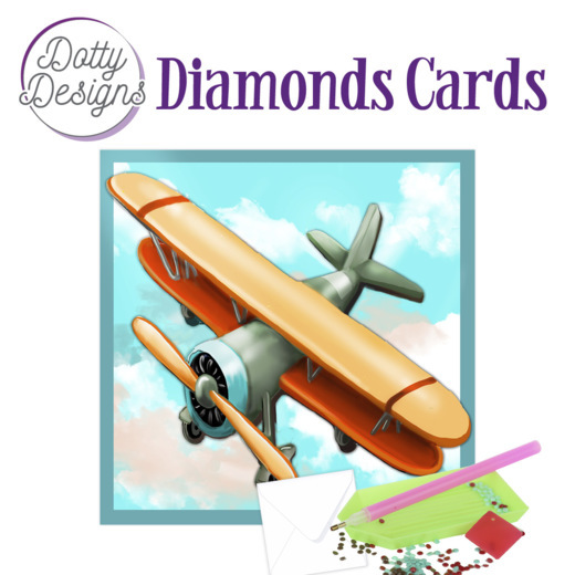 Dotty Designs Diamond Cards - Vintage Biplane - 4K